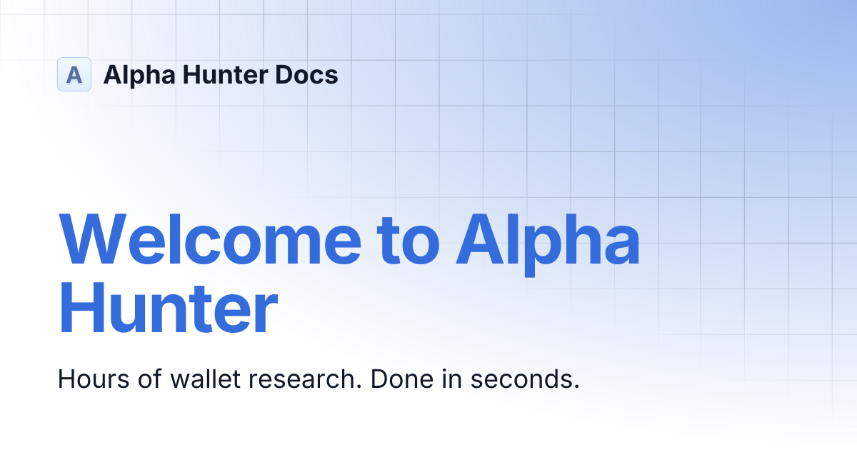 Welcome to Alpha Hunter | Alpha Hunter Docs